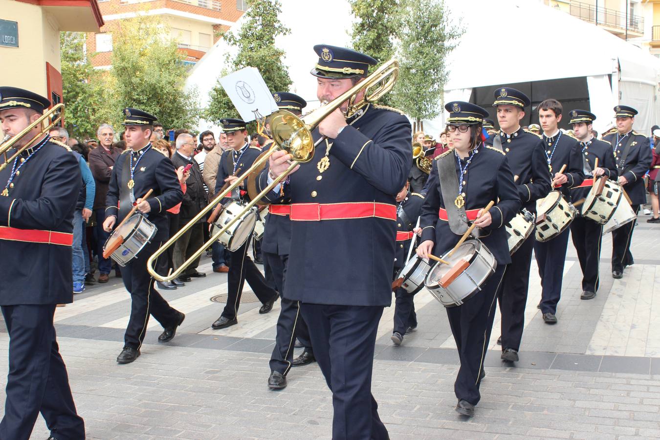 Banda del Santísimo Cristo de la Merced de Almendralejo en el pasacalles. 