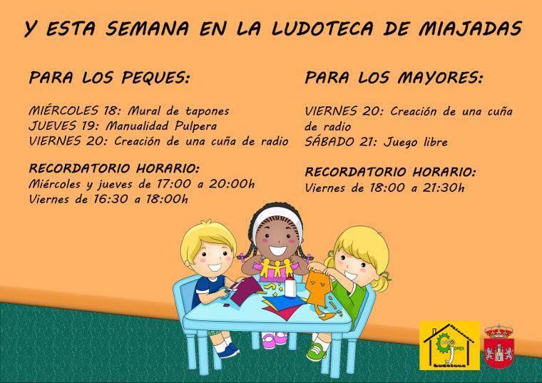 Agenda de la ludoteca. 