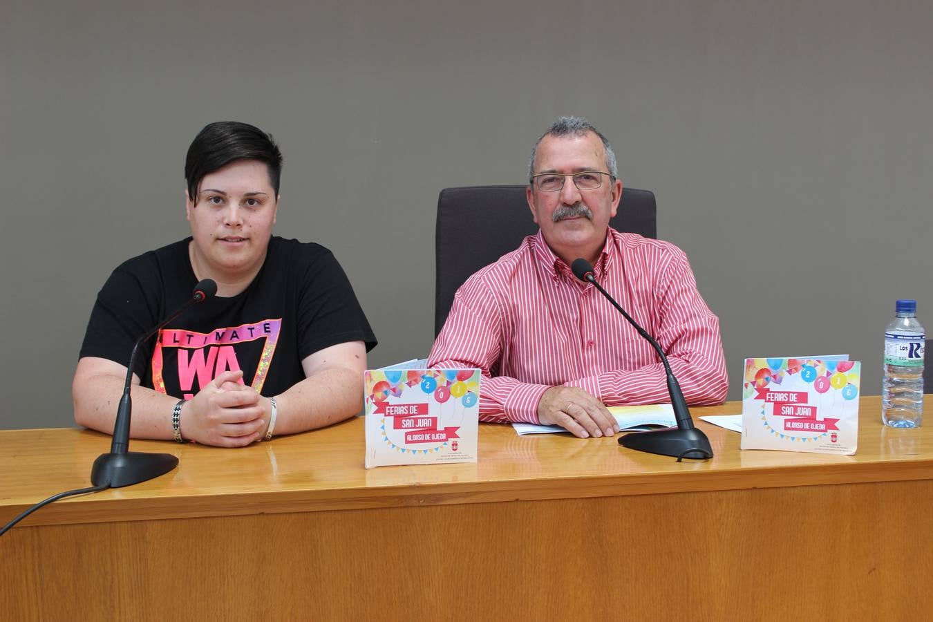 Tamara Pino y Andrés Tornero en la rueda de prensa de presentación de las fiestas de San Juan. 