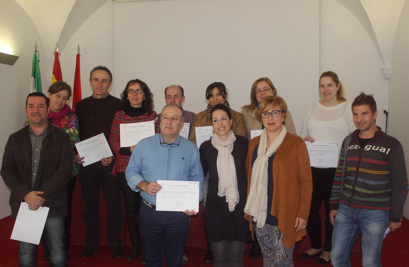 Empresarios participantes en el programa que han asistido a la clausura. 