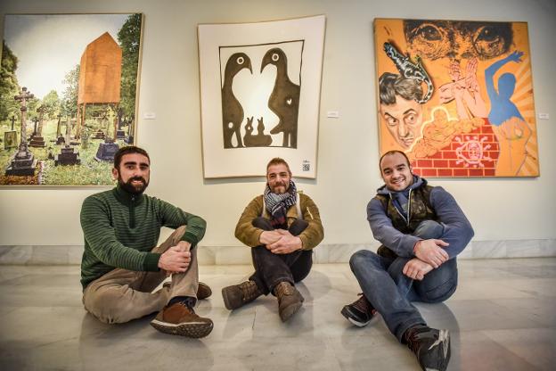 Chesku Jiménez, Juan Bernardo Molano y Álvaro Indias forman Filtirés y se han llevado un premio con su obra 'Nidito de amor'. 