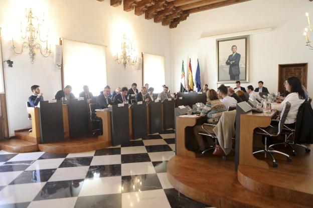 Un momento de la sesión de pleno de ayer. 