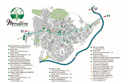 Mapa gastronómico de Monesterio 