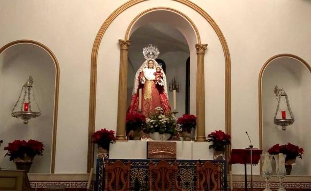 Imagen de la Patrona de Monesterio, ante la que serán presentados los niños 
