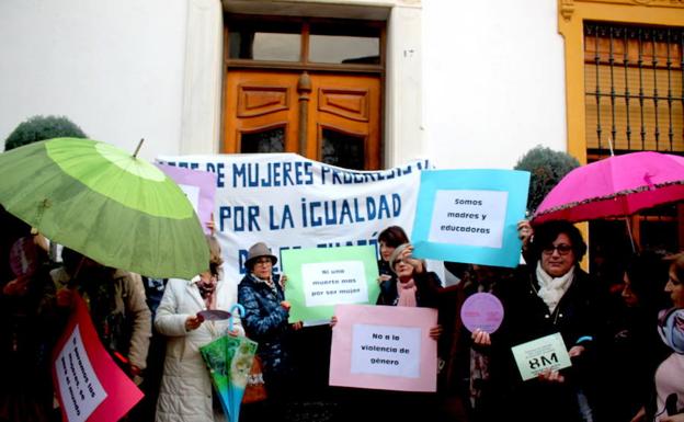 Mujeres de Monesterio conmemorando su día el pasado año 