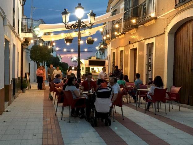 Terraza de Monesterio, antes de la pandemia 