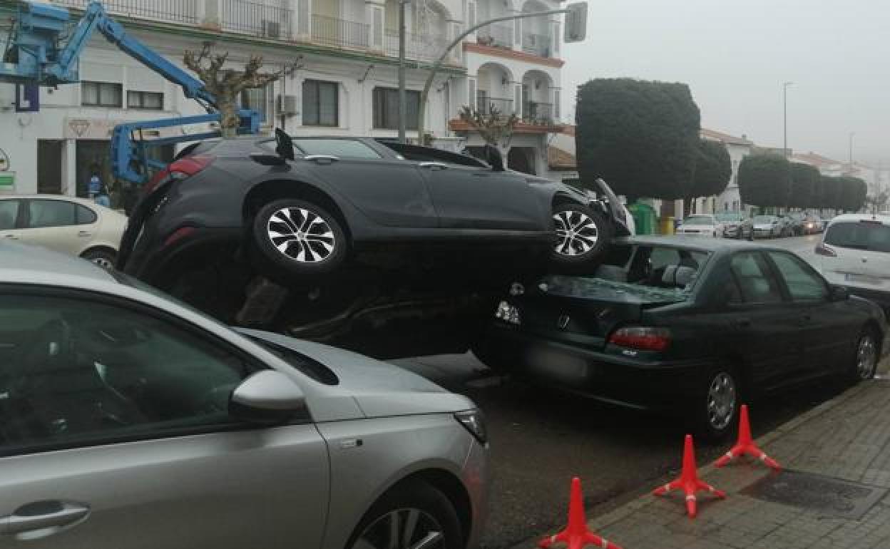 Imagen de los tres vehículos implicados en el accidente. 