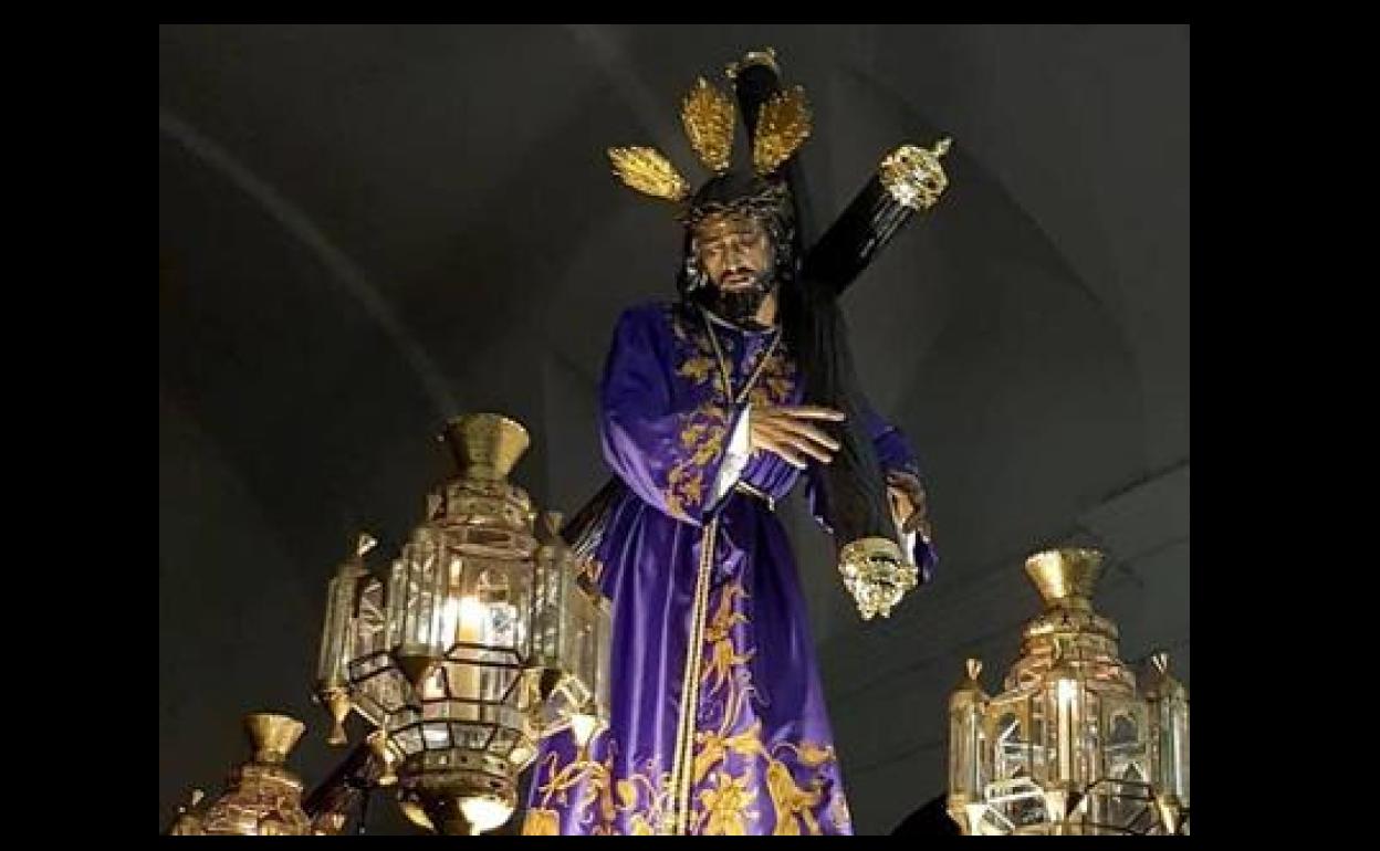 Imagen de Nuestro Padre Jesús Nazareno en su paso. 