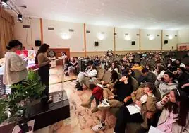 Durante las Jornadas Históricas en la Casa de la Cultura de Monesterio