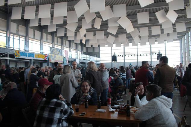 Durante la demostración de despiece del cerdo ibérico, este sábado en Monesterio 