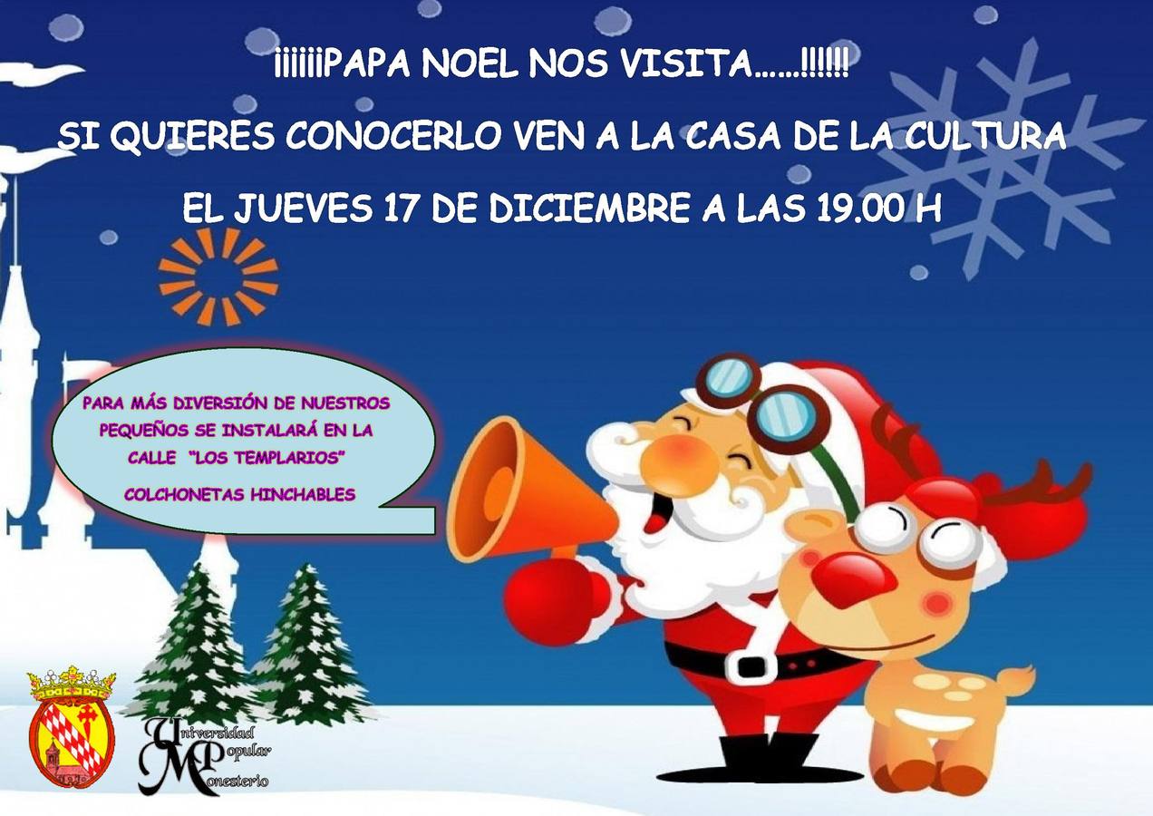 Papá Noel aterriza esta tarde en Monesterio