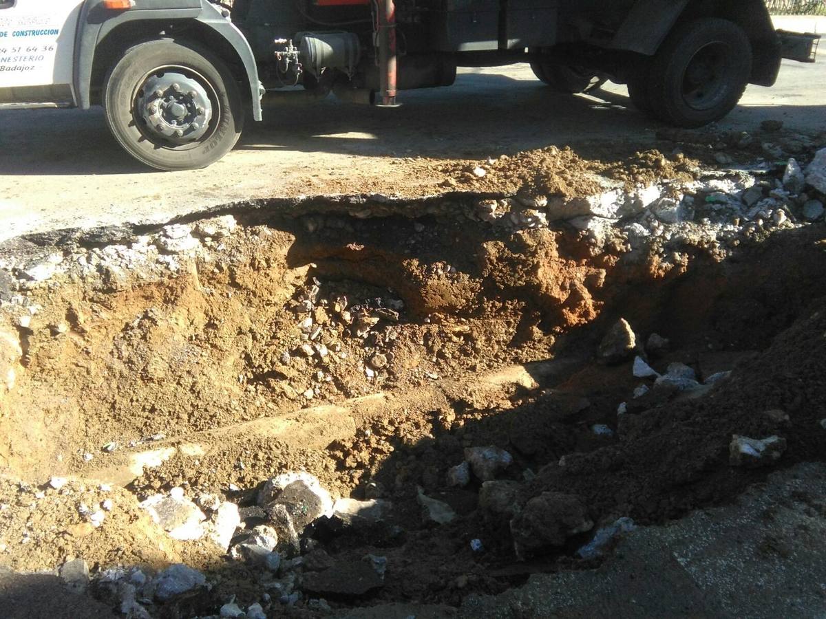 Durante las obras tras la últiima avería registrada 