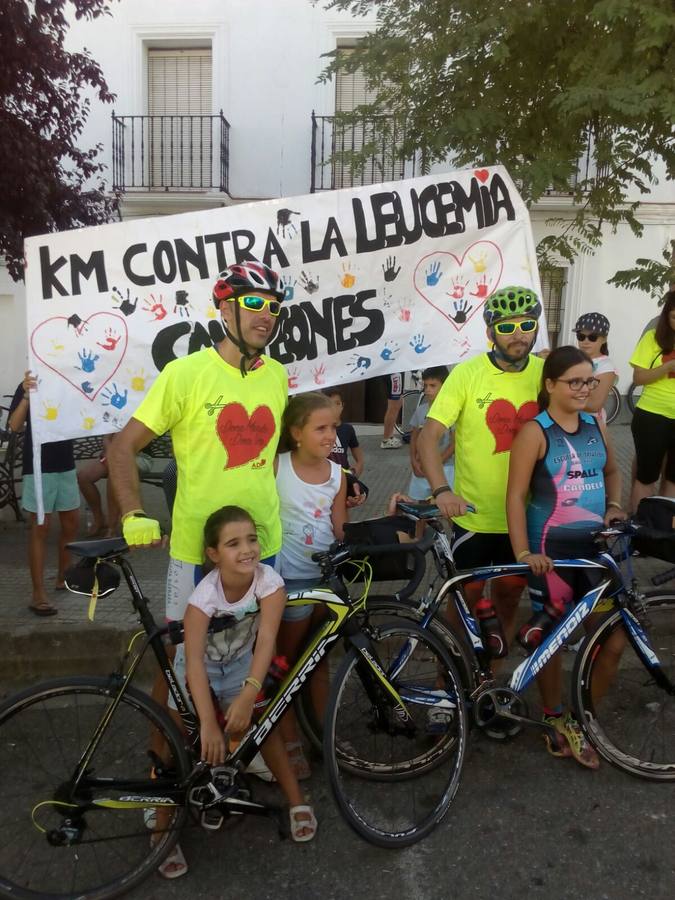 Francis y Narci a su llegada a Monesterio 