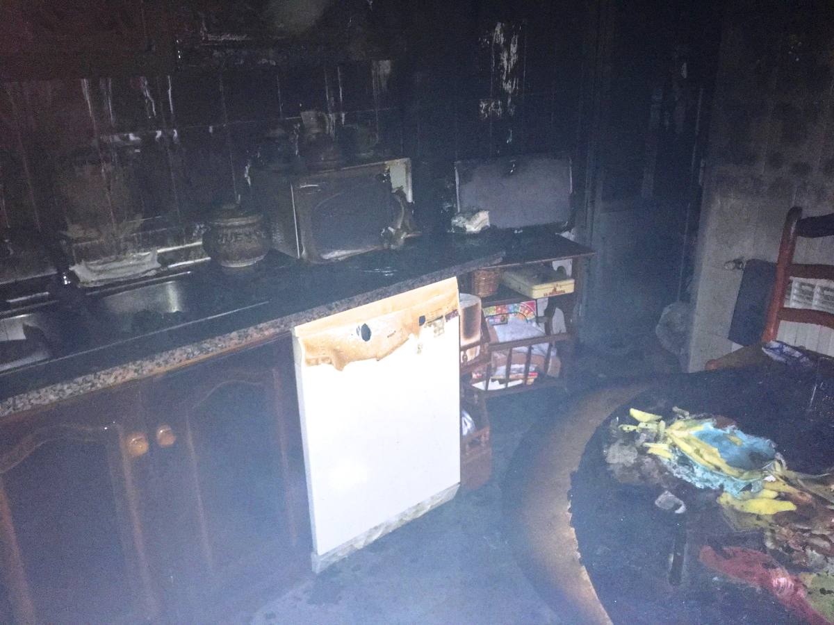 Estado en el que ha quedado la cocina 