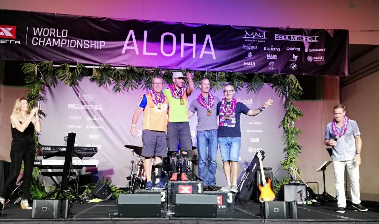 Toni Franco en el podio de Hawai 