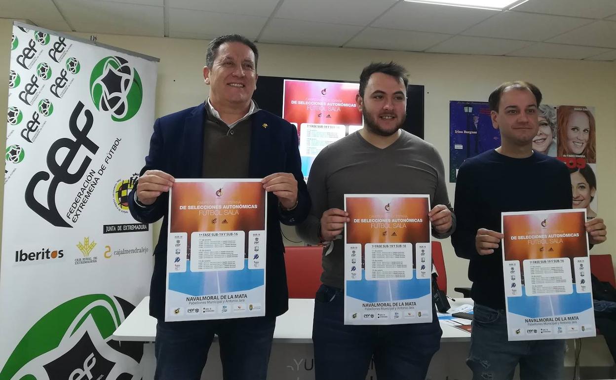 Juan Carlos Jiménez, Josema Encinas y Pablo López en la presentación 