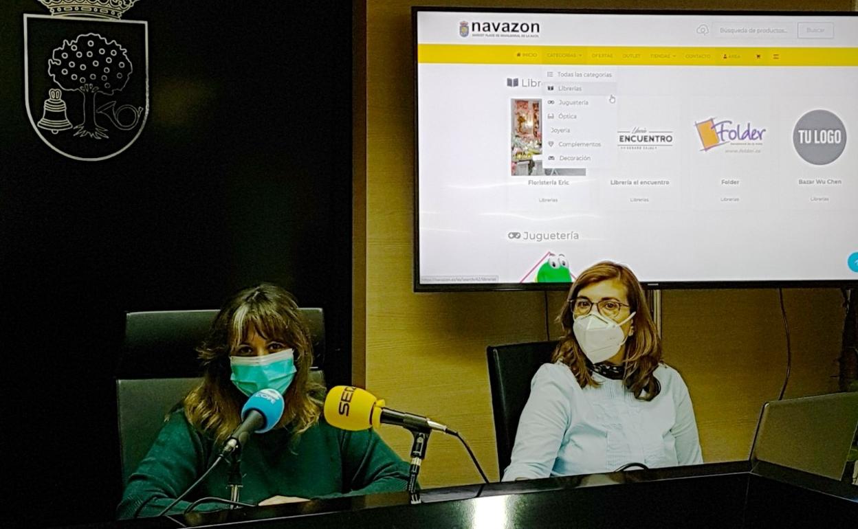 Raquel Medina y Mariví Barrado, gerente del Comercio 