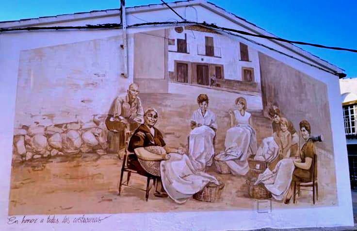 Mural en homenaje a las costureras 