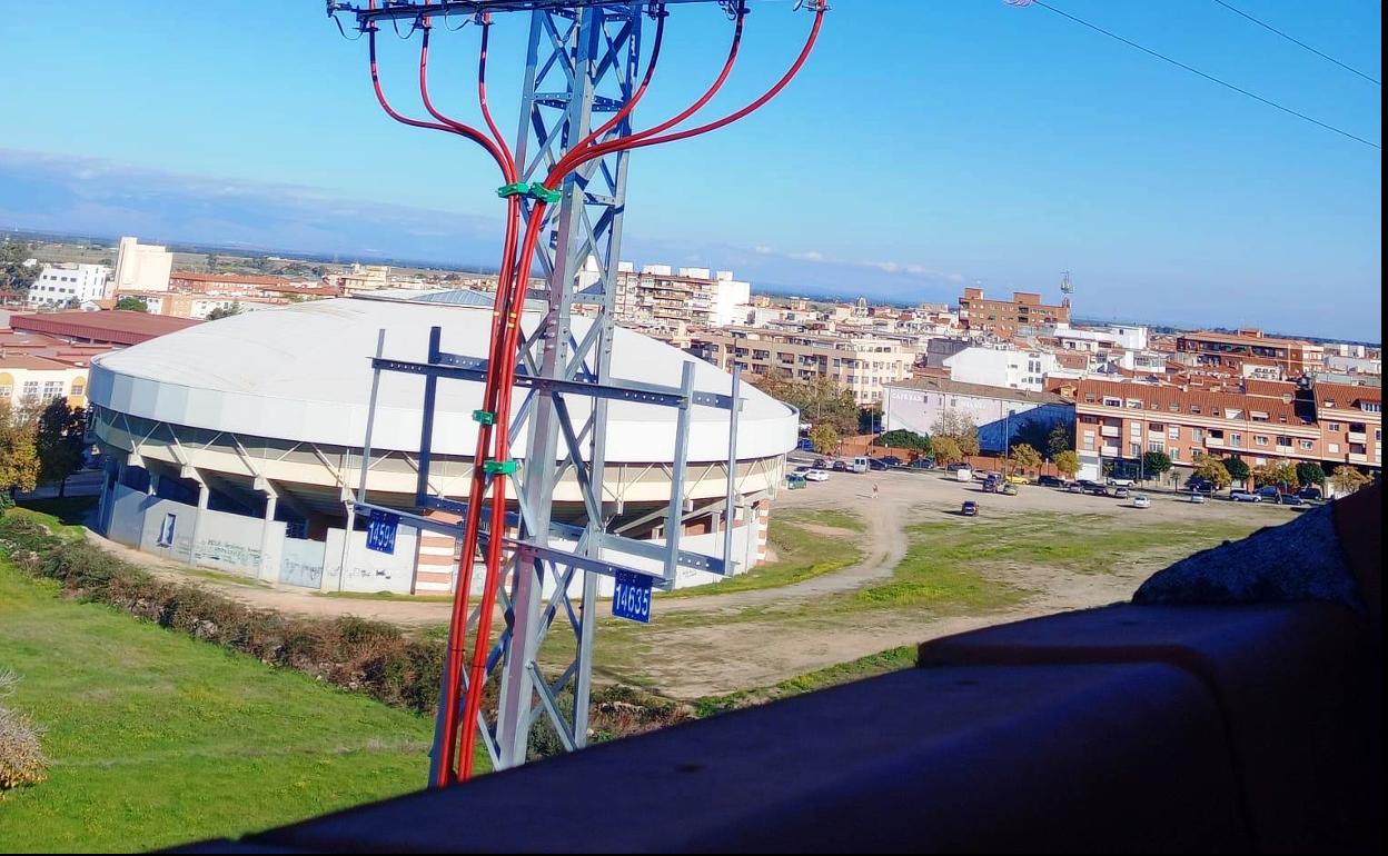 La torreta desde la ventana de la vivienda más próxima 