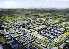 Recreación de la gigafactoría prevista