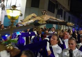 Imagen del Criso en la Cruz en la noche del miércoles