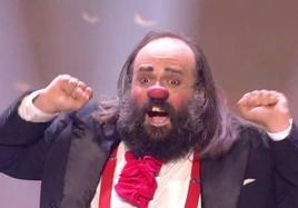 Francis J. Quirós transformado en el payaso Cucko en Got Talent