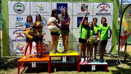 Tercer puesto del Club Natación Moralo en la Liga JUDEX benjamín-alevín