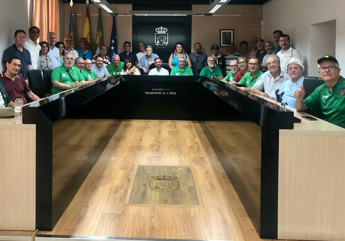 Recibimiento municipal en la reciente jornada de convivencia