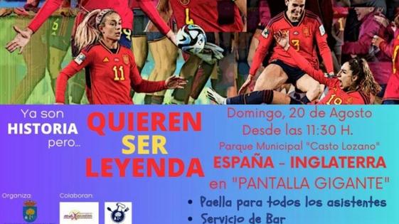 La final del Mundial femenino se podrá seguir en pantalla gigante en el parque