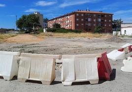 Zona donde se harán obras, con las viviendas a pocos metros