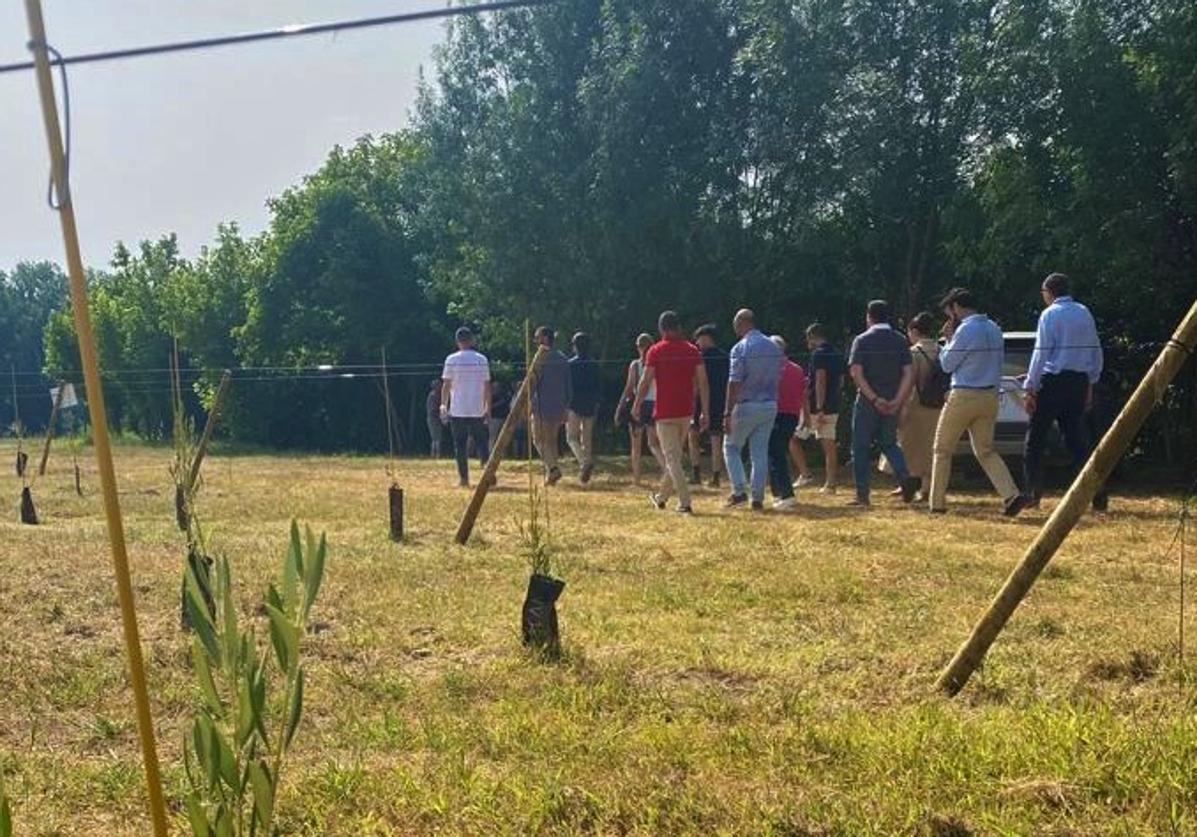 Visita durante la jornada celebrada en Villanueva de la Vera