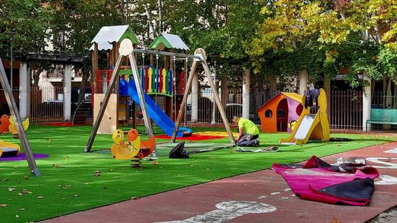 El parque infantil de Las Minas espera su reapertura