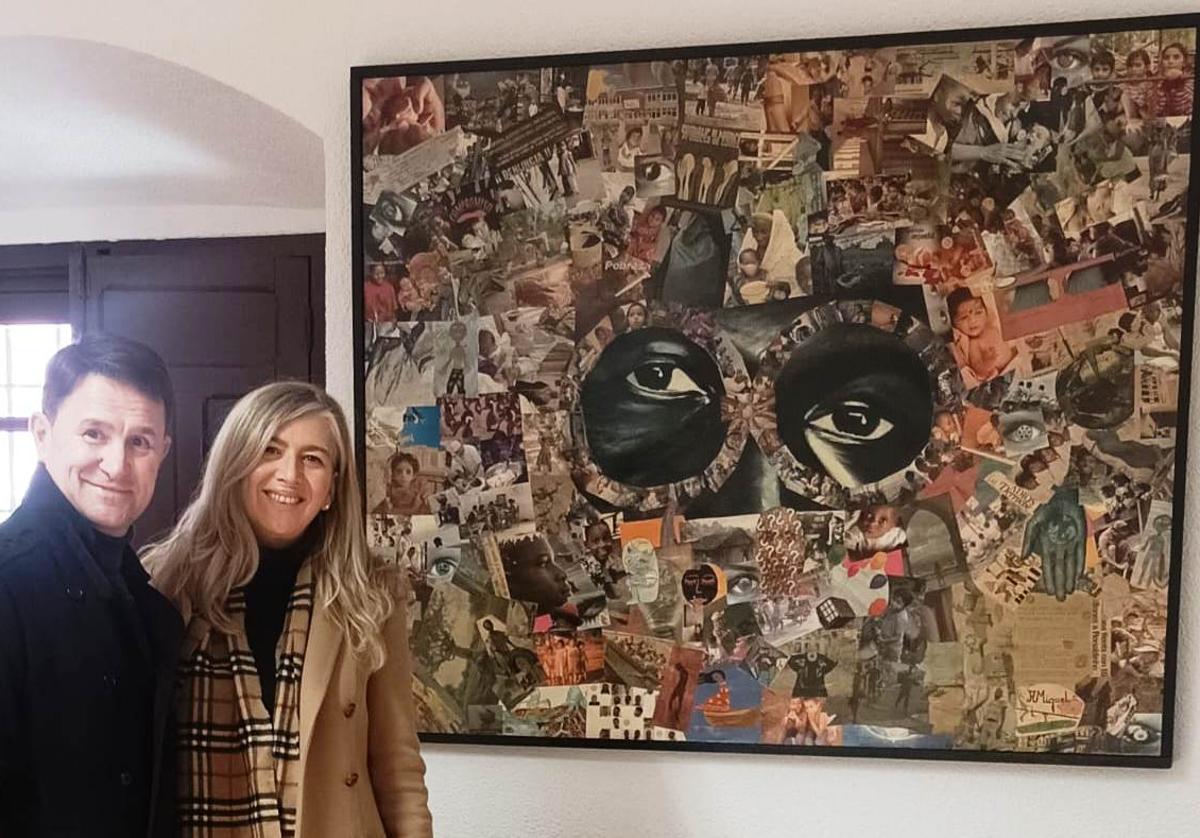 El pintor Alejandro Miguel dona un cuadro al municipio