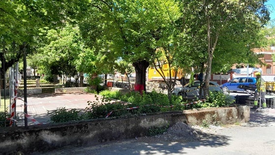 Las obras del tren afectan ya al parque municipal
