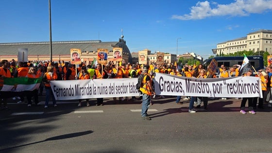 Tabaqueros extremeños se manifiestan en Madrid