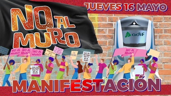 No al Muro convoca una nueva manifestación por el soterramiento el jueves 16