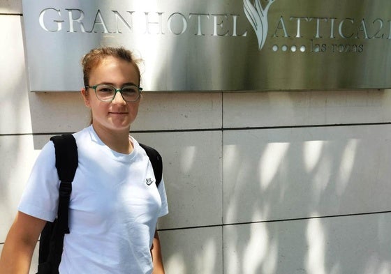 Marina Sierra a su llegada a Las Rozas