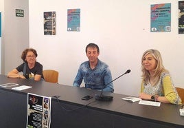 Pilar Fraile, Javier Fernández Trueba y Cristina Marcos el martes en La Inmaculada