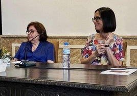 Inés Martín y Rosa Bautista en la Fundación Concha