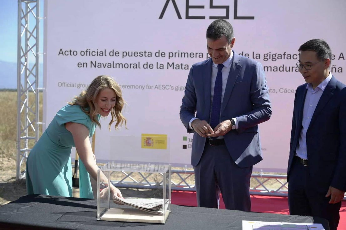 Primera piedra del futuro industrial de Extremadura