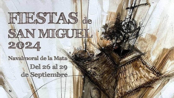 Un trabajo premiado en el Concurso de Pintura Rápida anuncia las fiestas de San Miguel