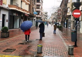 Zona peatonal donde se instalarán los toldos