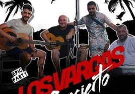 Cartel anunciador de un concierto de Los Vargas, con Javi segundo por la izquierda