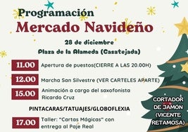 La plaza de la Alameda de Casatejada acoge el sábado un Mercado Navideño