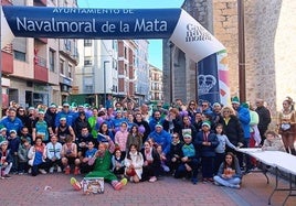 Fotografía de familia de los participantes en la prueba