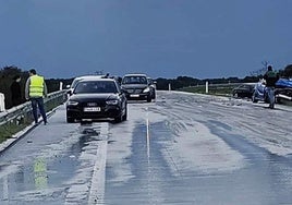 Una granizada en la autovía a Plasencia provoca una colisión en cadena con tres heridos