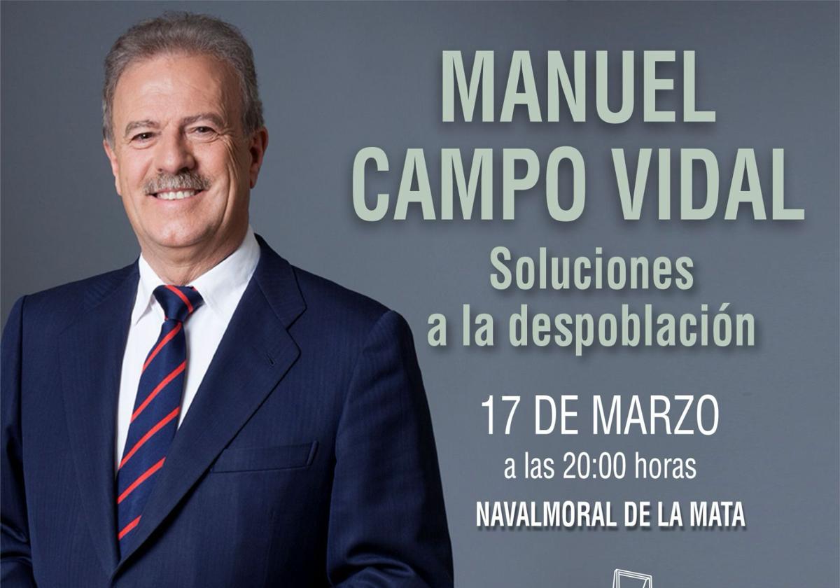 Manuel Campo Vidal hablará el lunes en el teatro sobre despoblación