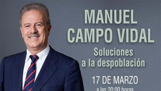 Manuel Campo Vidal hablará el lunes en el teatro sobre despoblación