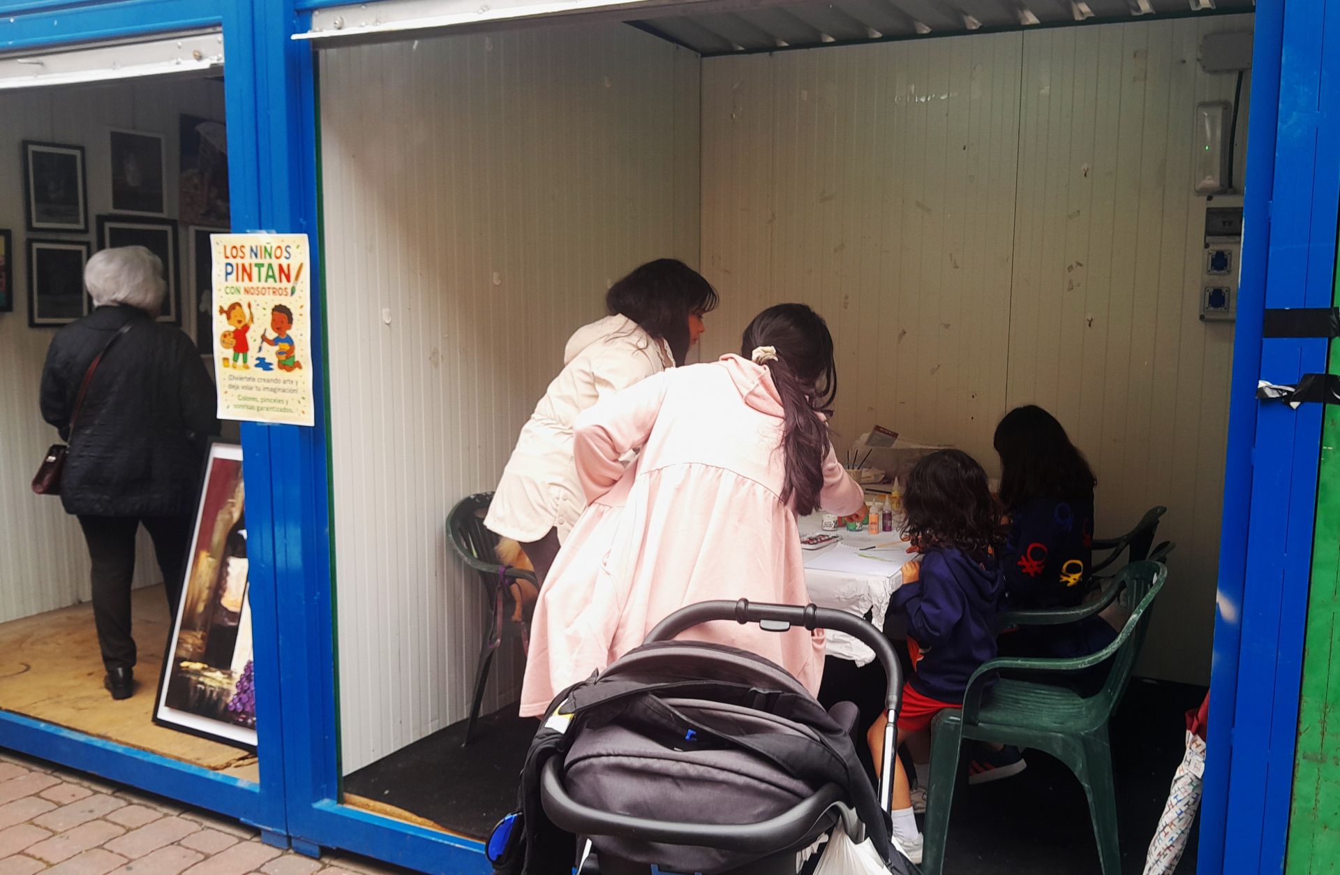 Espacio destinado a los más pequeños para pintar