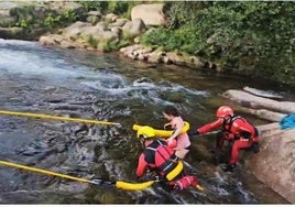 Imágenes del rescate facilitadas por la Diputación